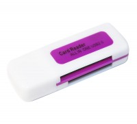 Card Reader внешний Merlion CRD-4YE, M2 microSD, Purple