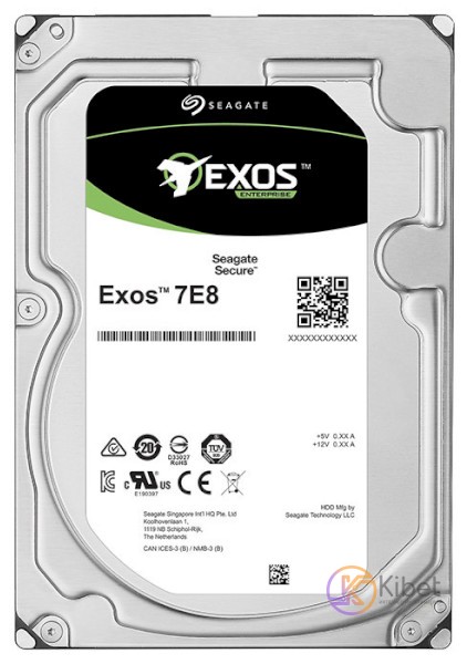 Жесткий диск 3.5' 2Tb Seagate Exos 7E8, SAS, 256Mb, 7200 rpm (ST2000NM003A)