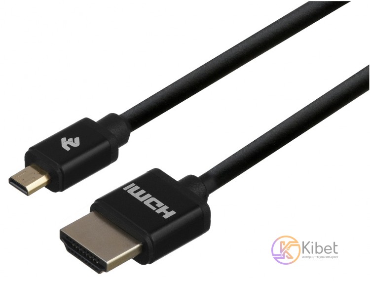 Кабель HDMI - micro HDMI, 2E, 2 м, V1.4, позолоченные коннекторы, 4K (2EW-1121-2