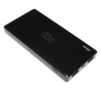 Универсальная мобильная батарея 10000 mAh, Ergo, Black (LP-83)