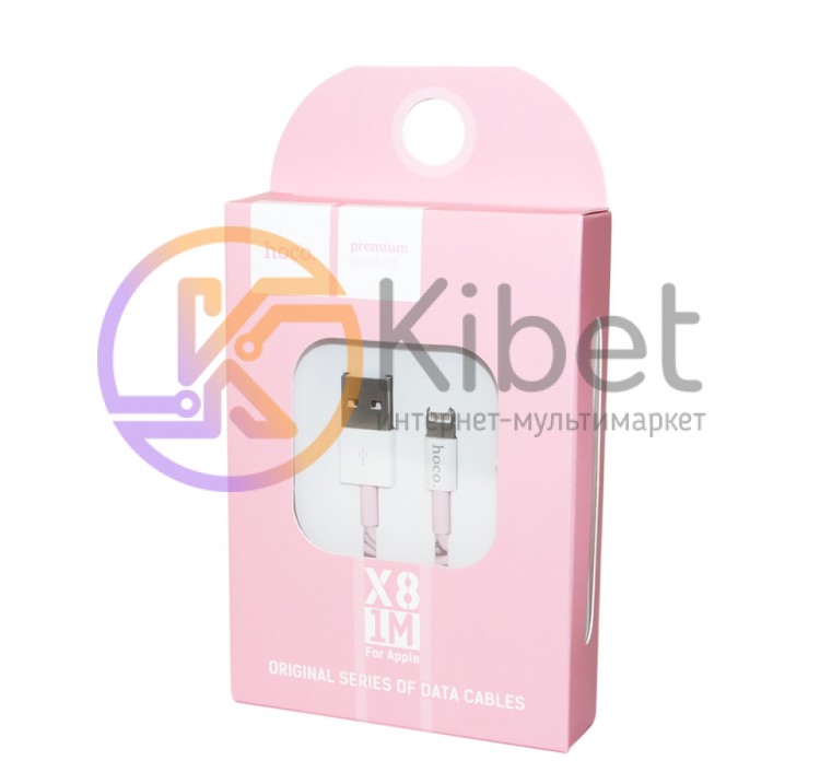 Кабель USB - Lightning, Hoco X8 Original barley, Pink