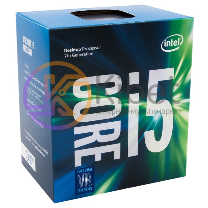 Процессор Intel Core i5 (LGA1151) i5-7600K, Box, 4x3,8 GHz (Turbo Boost 4,2 GHz)