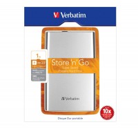 Внешний жесткий диск 1Tb Verbatim Store'n'Go, Silver, 2.5', USB 3.0 (53071)