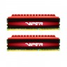 Модуль памяти 4Gb x 2 (8Gb Kit) DDR4, 3000 MHz, Patriot Viper 4, Red, 16-16-16-3