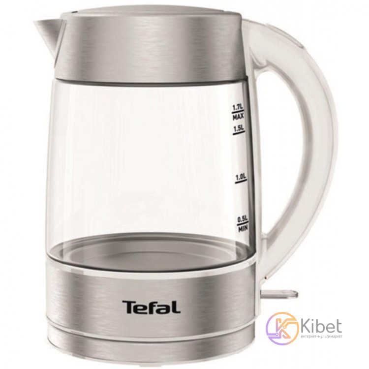 Чайник Tefal KI772138, White, 2200W, 1.7L, индикатор уровня воды, стекло
