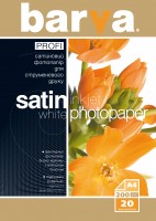 Фотобумага Barva, сатин, односторонняя, A4, 200 г м2, 20 л (IP-V200-156)
