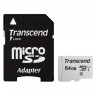 Карта памяти microSDXC, 64Gb, Class10 UHS-I U1, Transcend 300S, SD адаптер, R95