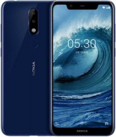 Смартфон Nokia 5.1 Plus Dual Sim Tempered Blue, 2 Nano-Sim, сенсорный емкостный