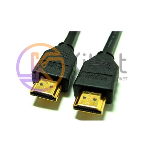 Кабель HDMI - HDMI 2 м Atcom Black, V1.4, позолоченные коннекторы (17391)
