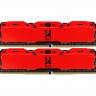 Модуль памяти 8Gb x 2 (16Gb Kit) DDR4, 3000 MHz, Goodram IRDM X, Red, 16-18-18,