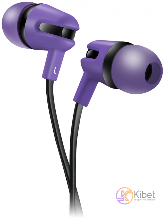 Наушники Canyon SEP-4, Purple, 3.5 мм, микрофон, улучшенный бас, 32 Ом, 100 дБ,
