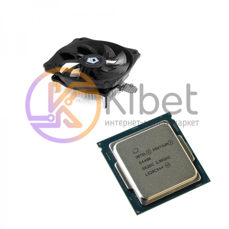 Процессор Intel Pentium (LGA1151) G4400, Tray + кулер ID-Cooling DK-03, 2x3,3 GH