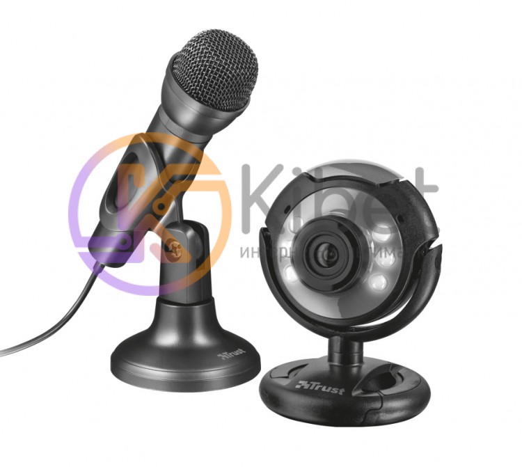 Web камера Trust SpotLight streaming pack (webcam and microphone) Black, 1.3 Mpx