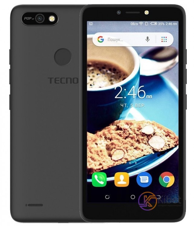 Смартфон Tecno POP 2F (B1G) Midnight Black, 2 Sim, 5.5' (960х480) TN, MediaTek