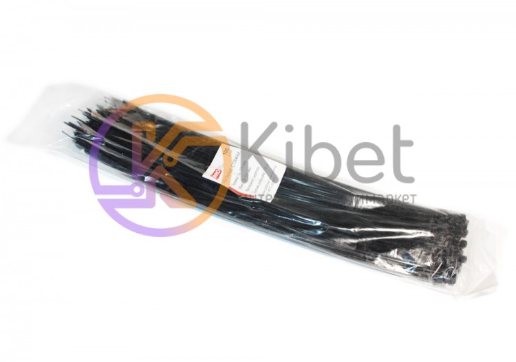Стяжки для кабеля, 370 мм х 4,0 мм, 100 шт, Black, Ritar (CTR-B4370)