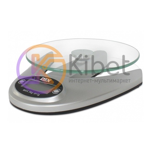 Весы кухонные Dex DKS-301 Silver, электронные, точность до 1 г, максимальный вес