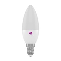 Лампа светодиодная E14, 7W, 3000K, PA10L, ELM, 590 lm, 220V (18-0109)