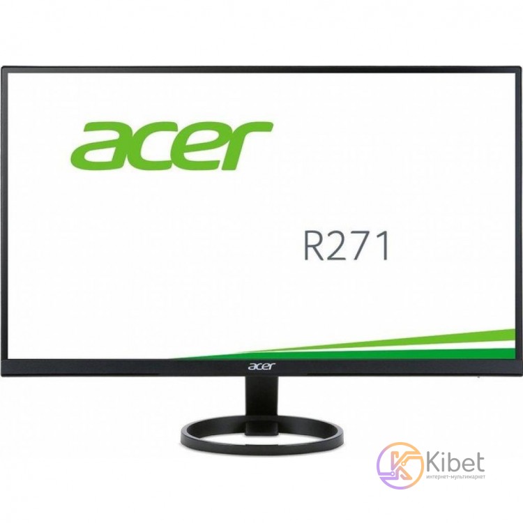 Монитор 27' Acer R271bmid, Black, WLED, IPS, 1920x1080, 4 мс, 250 кд м2, 100 000