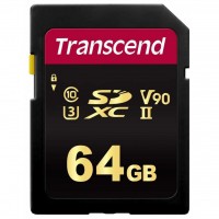 Карта памяти SDXC, 64Gb, Class10 UHS-II U3 V90, Transcend 700S, R285 W180 MB s