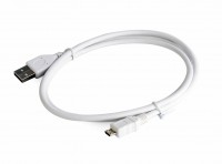 Кабель USB 2.0 - 0.5м AM Micro Cablexpert CCP-mUSB2-AMBM-W-0.5M белый, премиум