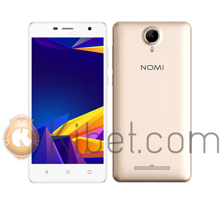 Смартфон Nomi i5010 Evo M Gold, 2 Sim, сенсорный емкостный 5' (854х480) IPS, Spr