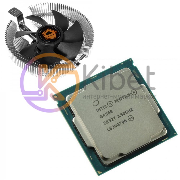 Процессор Intel Pentium (LGA1151) G4560, Tray + кулер ID-Cooling DK-01, 2x3,5 GH