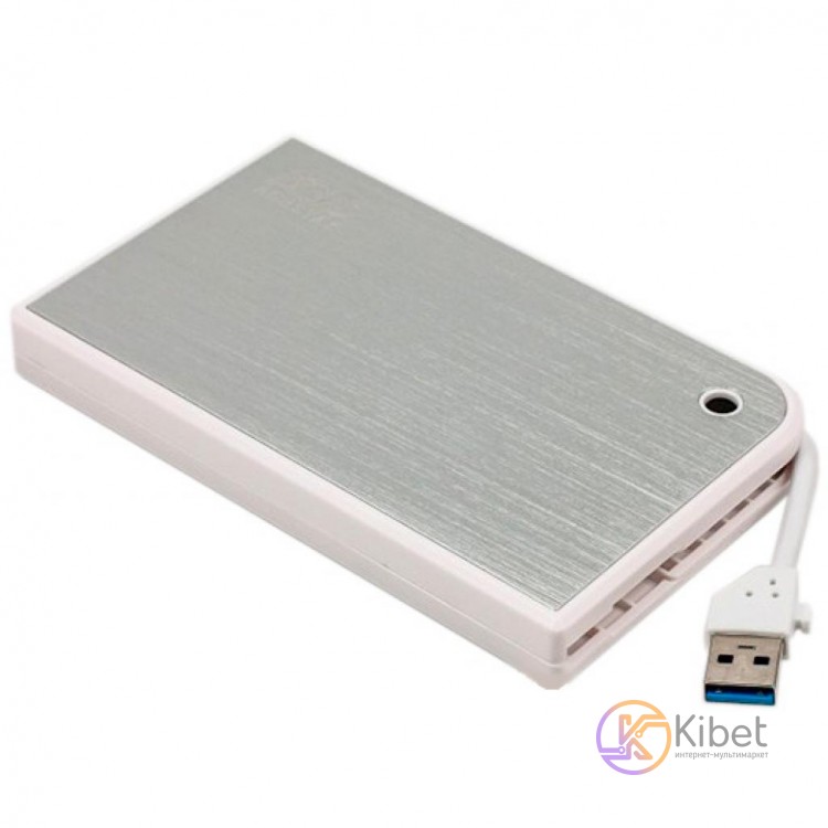 Карман внешний 2.5' AgeStar 3UB 2A14, White, USB 3.0, 1xSATA HDD SSD, питание по
