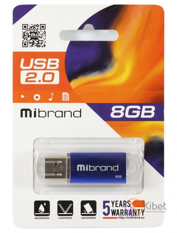 USB Флеш накопитель 8Gb Mibrand Cougar, Blue (MI2.0 CU8P1U)
