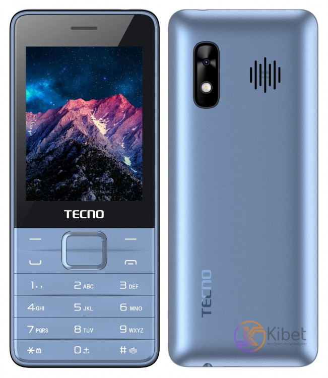 Мобильный телефон Tecno T454, Blue, Dual Sim (Mini-SIM), 2G, 2.8'' (240x320), 32