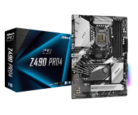 Материнская плата 1200 (Z490) ASRock Z490 Pro4, Z490, 4xDDR4, Int.Video(CPU), Cr