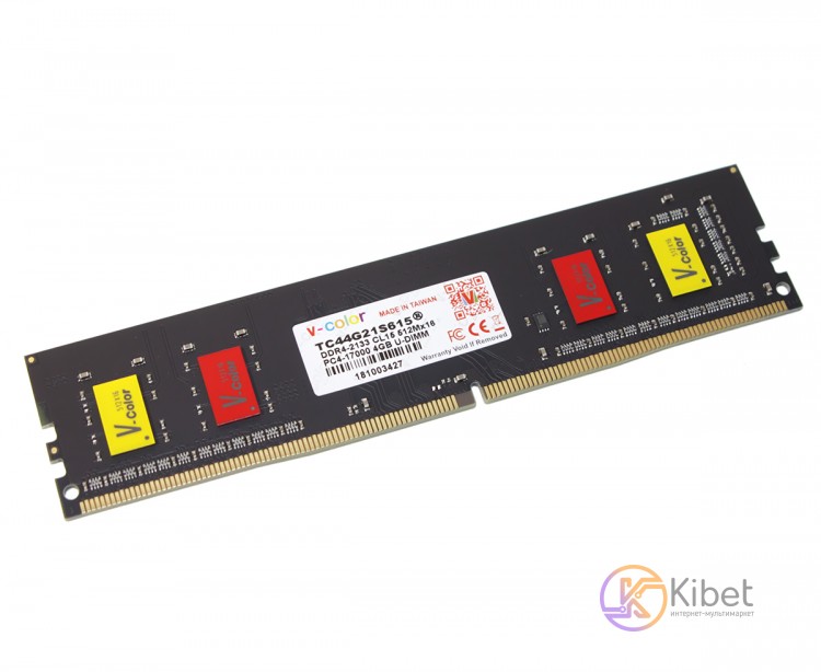 Модуль памяти 4Gb DDR4, 2133 MHz, V-Color Colorful, 15-15-15, 1.2V (TC44G21S615)