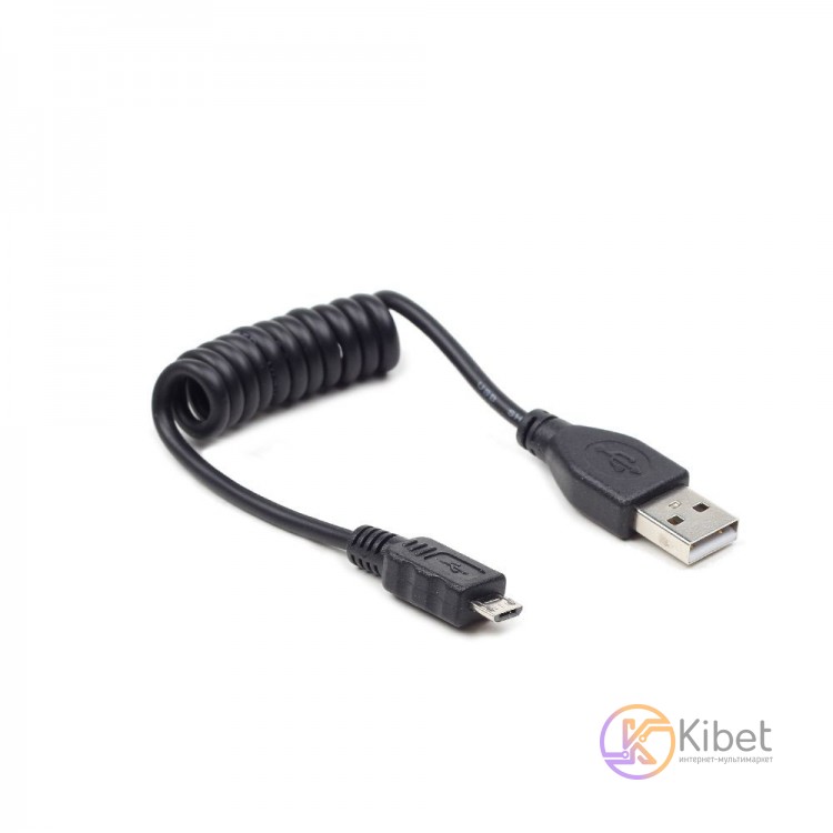 Кабель USB 2.0 - 0.6м AM Micro 5P Cablexpert, CC-mUSB2C-AMBM-0.6M спиральный