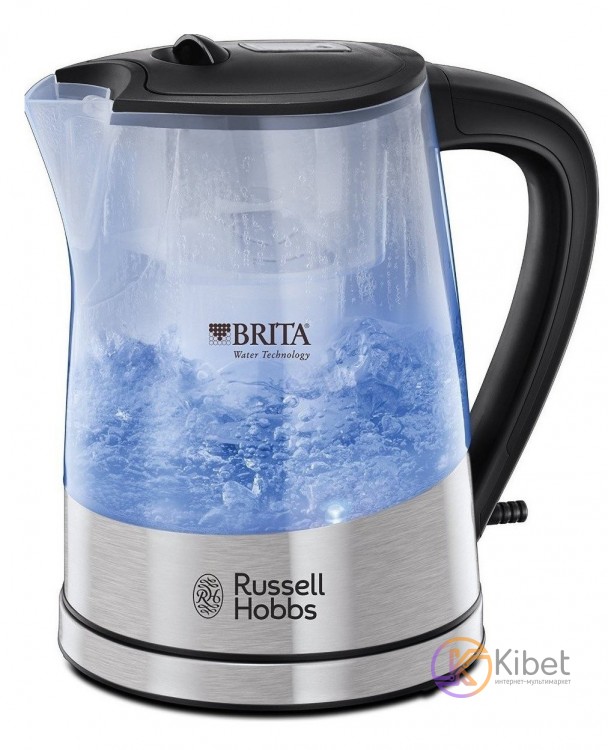 Чайник Russell Hobbs 22850-70 Silver-Black, 2200W, 1 л, дисковый, индикатор рабо
