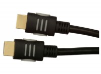 Кабель HDMI - HDMI, 2 м, Black, V1.4, Tecro, позолоченные коннекторы (HD 02-00)