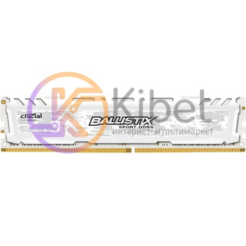 Модуль памяти 4Gb DDR4, 2400 MHz, Crucial Ballistix Sport LT White, 16-16-16, 1.
