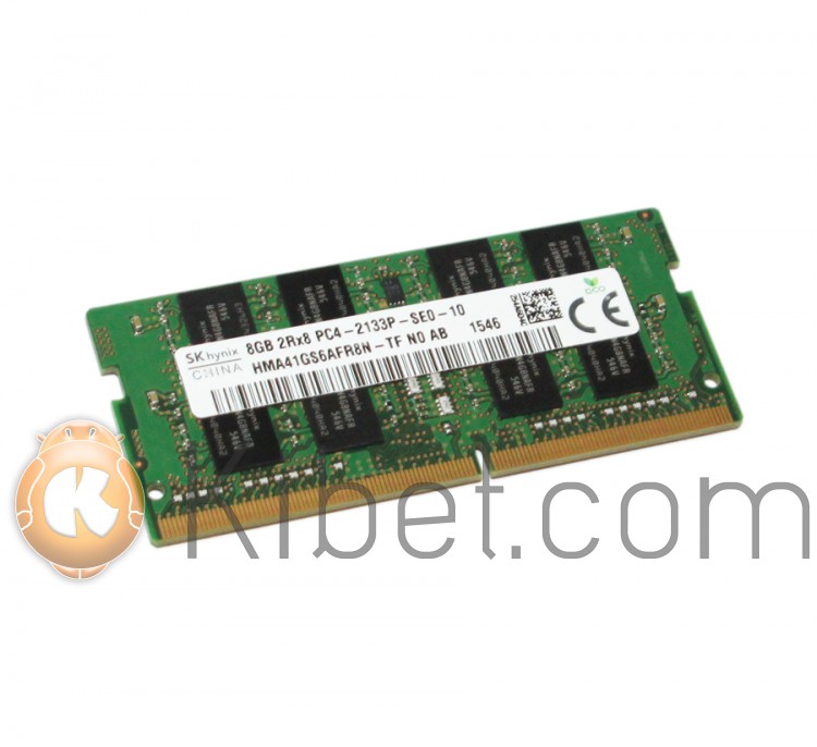 Модуль памяти SO-DIMM 8Gb, DDR4, 2133 MHz, Hynix, 1.2V (HMA41GS6AFR8N-TFN0)
