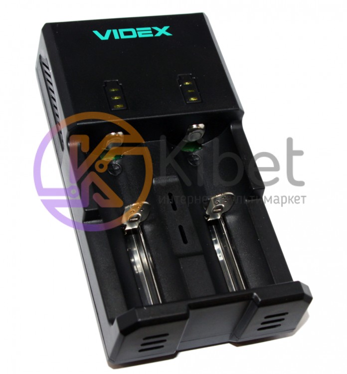 Зарядное устр-во Videx VCH-U202, Black, 2xAA AAA SC C Ni-MH Ni-Cd, 10440 14500 1