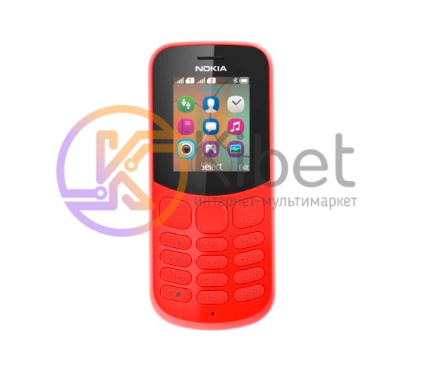 Мобильный телефон Nokia 130 DS Red New, 2 Sim, 1,8' (160х128) TFT, microSD (max