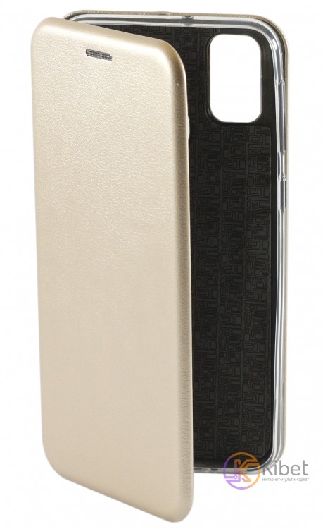 Чехол-книжка для смартфона Samsung M30s M21, Premium Leather Case Gold