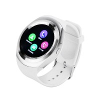 Умные часы SmartWatch Phone Y1 White, цветной сенсорный экран 1.22', совместимос