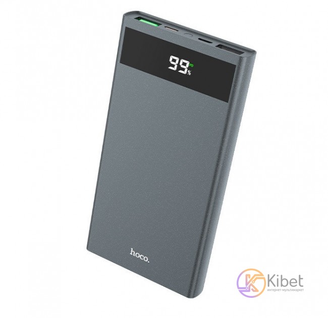 Универсальная мобильная батарея 10000 mAh, Hoco J49 PD+QC 3.0, Grey