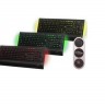 Клавиатура HQ-Tech KB-327F Black, USB, мультимедийная, 3 вида подсветки