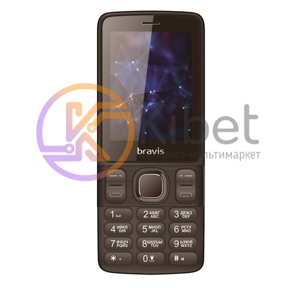 Мобильный телефон Bravis C240 Middle Dual Sim Black, 2 Sim, 2.44' (240x320), Mic