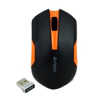 Мышь A4Tech G3-200N, Black Orange, USB, беспроводная, оптическая (сенсор V-Track