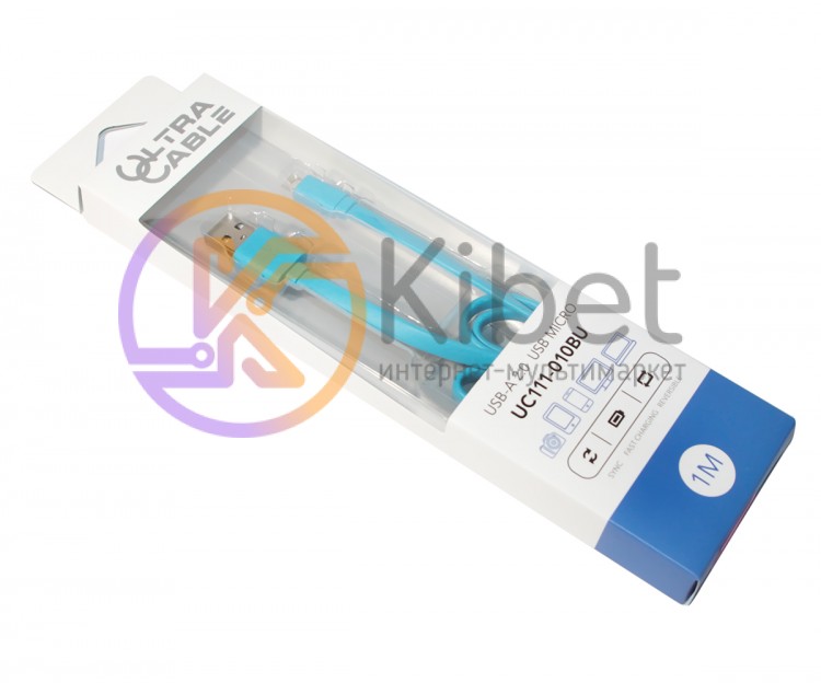 Кабель USB 2.0 - 1.0м AM Micro Ultra UC111-010BU синий