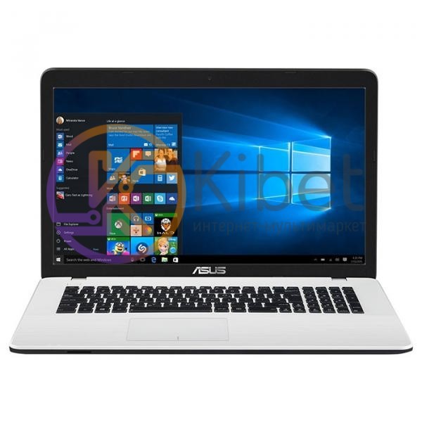 Ноутбук 17' Asus X751NV-TY002 White, 17.3' глянцевый LED HD+ (1600x900), Intel P