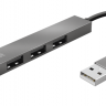 Концентратор USB 2.0 Trust Halyx, Gray, 4 порта USB 2.0, алюминиевый корпус (237