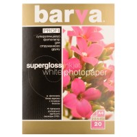 Фотобумага Barva, суперглянцевая, A4, 285 г м?, 20 л, серия 'Profi' (IP-R285-033
