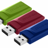 USB Флеш накопитель 16Gb Verbatim Slider, 3 шт, Red, Blue и Green (49326)
