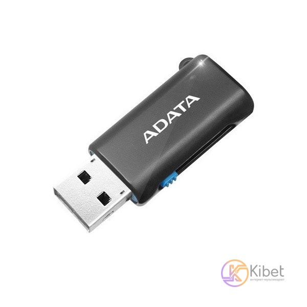 Card Reader внешний A-Data AOTGMRBK, Black, USB MicroUSB, microSD, поддержка OTG